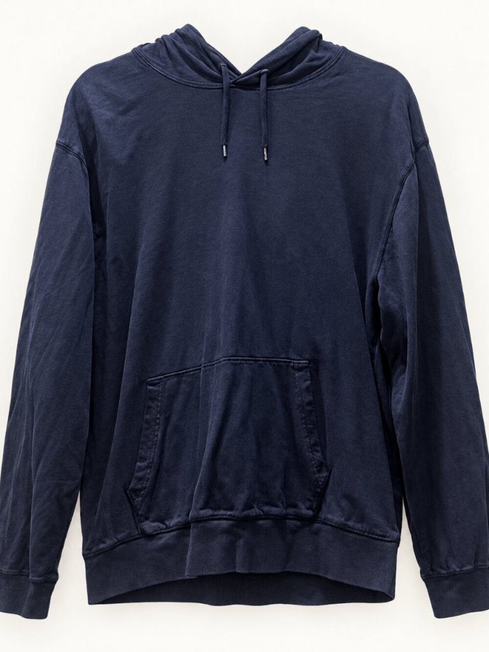 J.Crew Navy Blue Pullover Hoodie Drawstring Kangaroo Pocket Sweatshirt